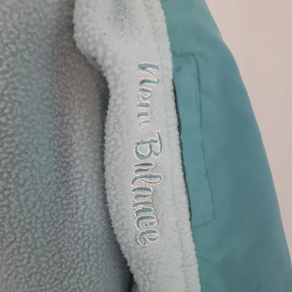 New Balance Girl's Size 6 Blue Floral Full Zip‎ Fleece Jacket
